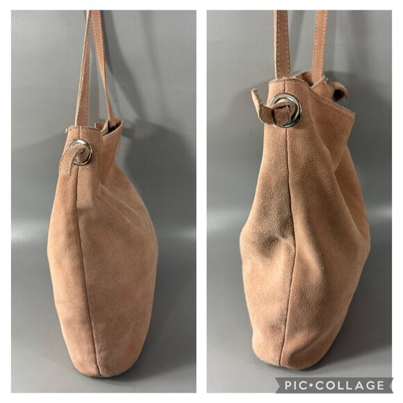 M.I.L.A. JACKIE Suede Crossbody Bag in Taupe - Picture 8 of 15